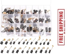 Keadic 69Pcs 23 Sizes Electric Motor Carbon Brushes Replacement Assortment Set,