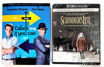 Catch Me If You Can 4K+Digital+Slip Cover & Schindler's List 4K Steven Spielberg
