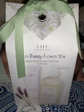 95% Natural FHF Farmhouse Shea Butter Hand Creme Fluffy Bunny and Body Wash