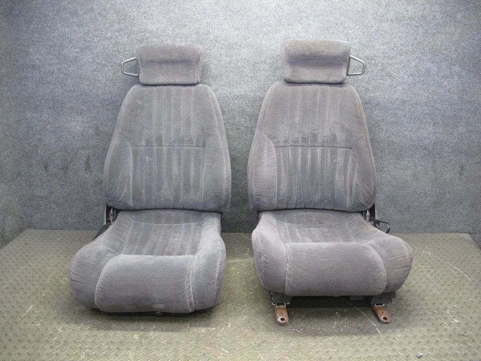 98-99 PONTIAC FIREBIRD FRONT & REAR COMPLETE CLOTH SEAT SET GRAY OEM Foto 3 de 4