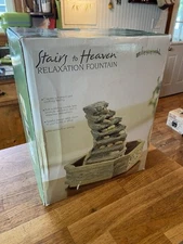 Vintage Elements Stairs To Heaven Indoor Relaxation Water Fountain w/ River Rock