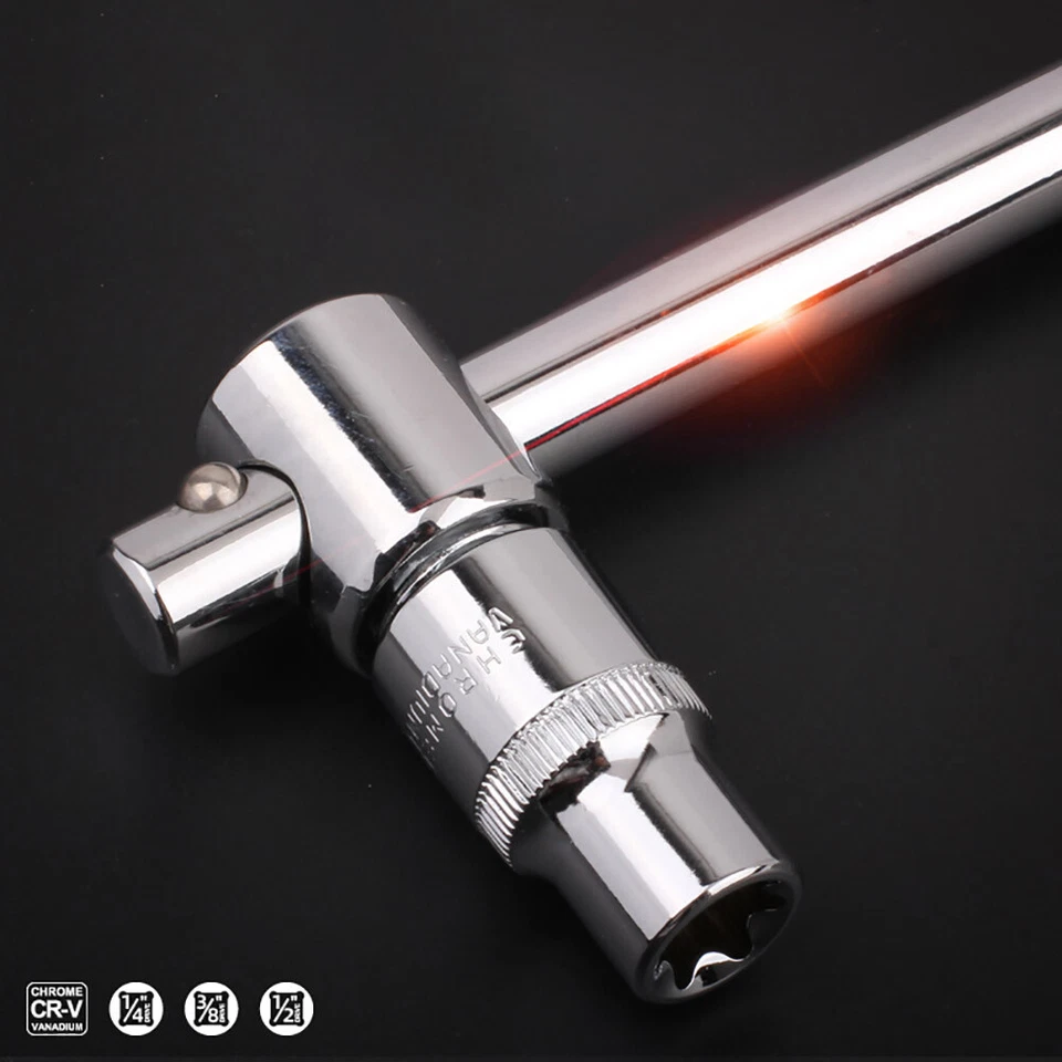 NEW Drive Ratchets 1/4" 3/8" 1/2" Sliding T-Handle Socket Breaker Bar Wrench - Image 4 of 4