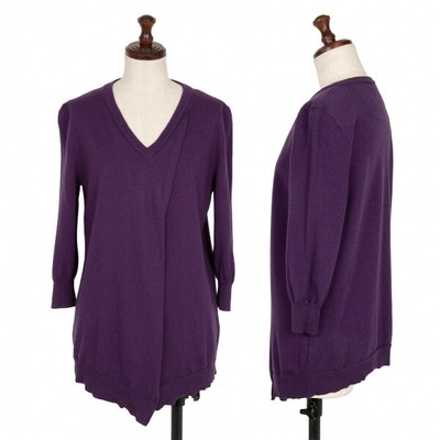 MM6 MAISON MARGIELA Wool Front Wrap V Neck Knit Sweater Size M(K 