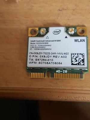 Wi-Fi WLAN WIRELESS CARD NETZWERKKARTE FÜR DELL MINI PCI-E 0X9JDY 62205ANHMW D05
