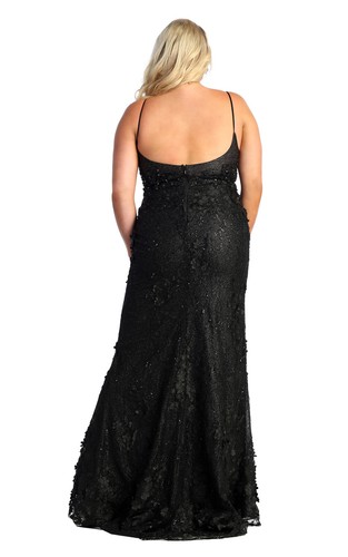 Womens Dresses For Wedding Guest Long V-Neck Spaghetti Strap Mermaid Plus Size - Picture 12 of 15