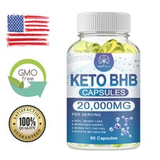 Best BHB Keto Diet Pills 20,000mg Burn Fat-Advanced Ketosis  Weight Loss 30 Day