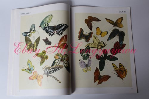 Butterfly Chinese Color ink Painting Tattoo Reference Book gongbi brush art绝版书 - Picture 9 of 11