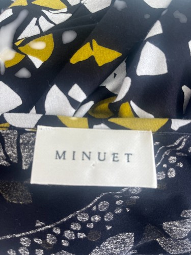 Minuet Wrap Dress Size 18 Womens EU46 Black Floral V-Neck Short Sleeve - Picture 3 of 11