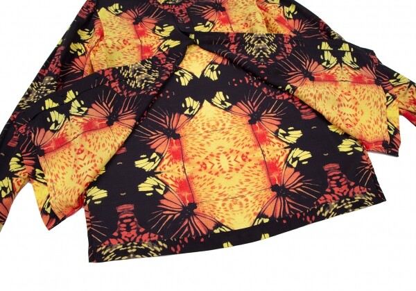 Jean-Paul GAULTIER HOMME Butterfly Printed Rayon Shirt Size 48(K 