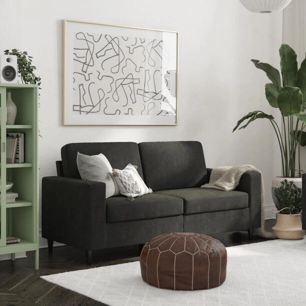 BRAND NEW DHP Cooper Sofa Black Linen eBay