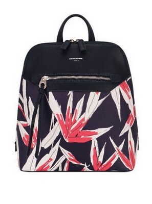 NWT 100% Authentic David Jones (Paris) Faux Leather Small Backpack D.Blue 5938-2