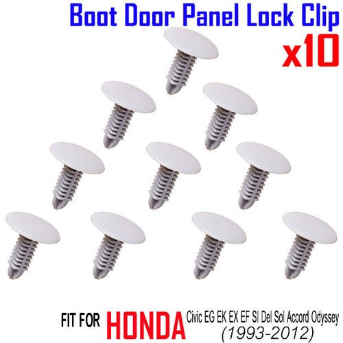 Boot-Door-Panel-Lock-Clip-x10-Honda-Civic-EG-EK-EX-EF-SI-Del-Sol-Accord-Odyssey