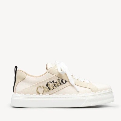 Chloe Lauren Canvas Suede Embroidered Sneaker 37