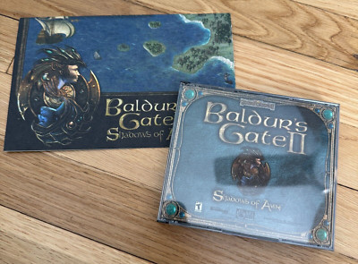 Baldur's Gate II: Shadows of Amn 4 Disc Set, Map, No Box (PC, 2000, Preowned)