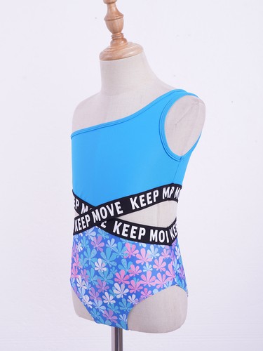 Girl One Shoulder Cutout Swimsuits Hollow Out Bathing Suits Swimming Costume - Picture 60 of 127