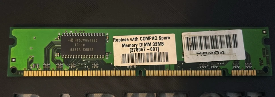 Hyundai 32MB Memory 168 pin SDRAM HYM7V64401TRG-10 PC100 Tested - Image 2 of 2