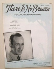 There Is No Breeze Alstone/Dick ft Griff Williams 1946 Sheet Music