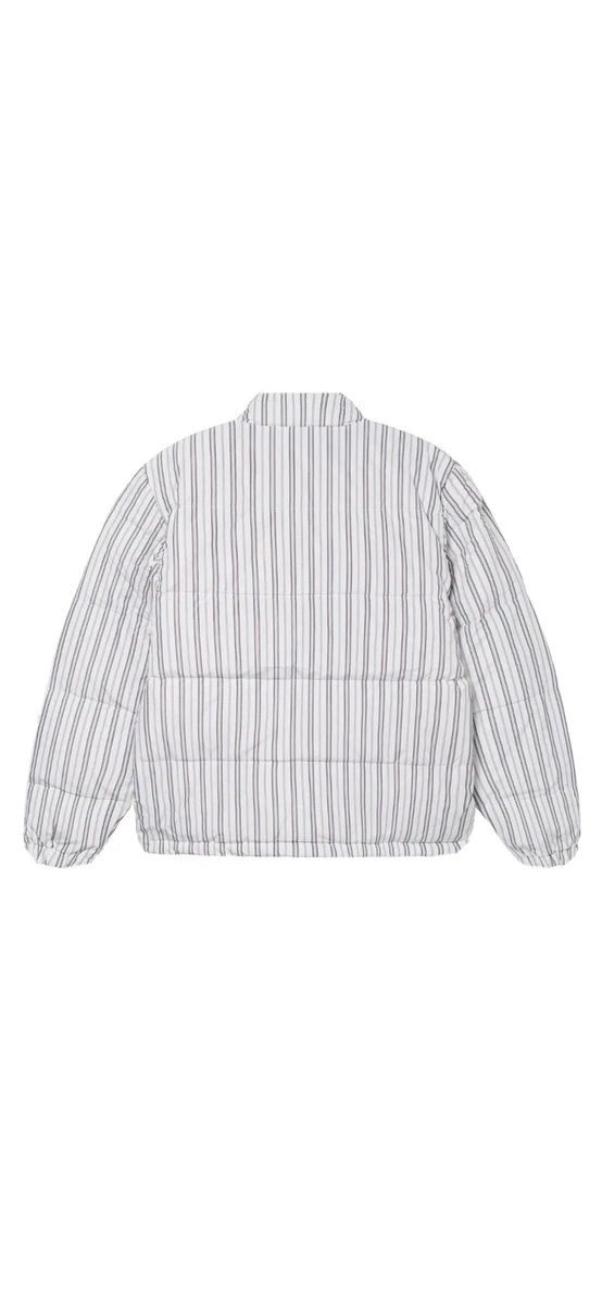 stussy stripe down puffer jacket