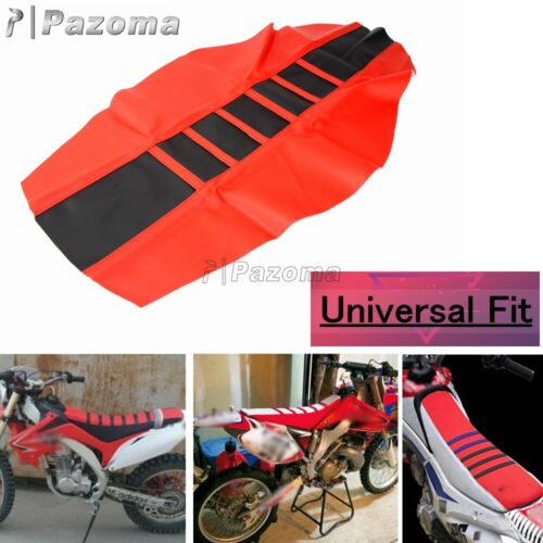 Cubierta de asiento con pinza acanalada roja y negra para moto de cross para Honda CR250 Yamaha YZ125/250 - Imagen 2 de 8