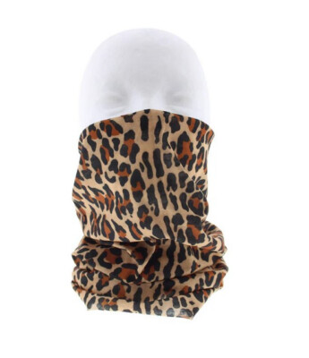 Unisex brauner Leopard Tierdruck Muster Schlumpfhals Gesichtsbezug atmungsaktiv