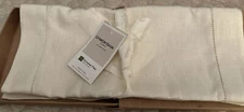D’Moksha Ivory Flax Linen Table Runner 14 x 72” Hemstitch New