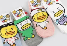 Korean Character B-Family 4 Pairs Sneaker Socks for Women