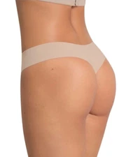 Lot of 3 LEONISA Brasilera Invisible Thong Panty M Seamless Cheeky 012720