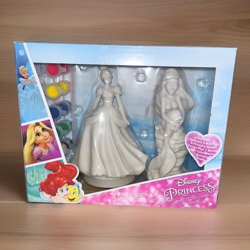 Disney Princess Ariel & Cinderella Statue Paint Set New Unused