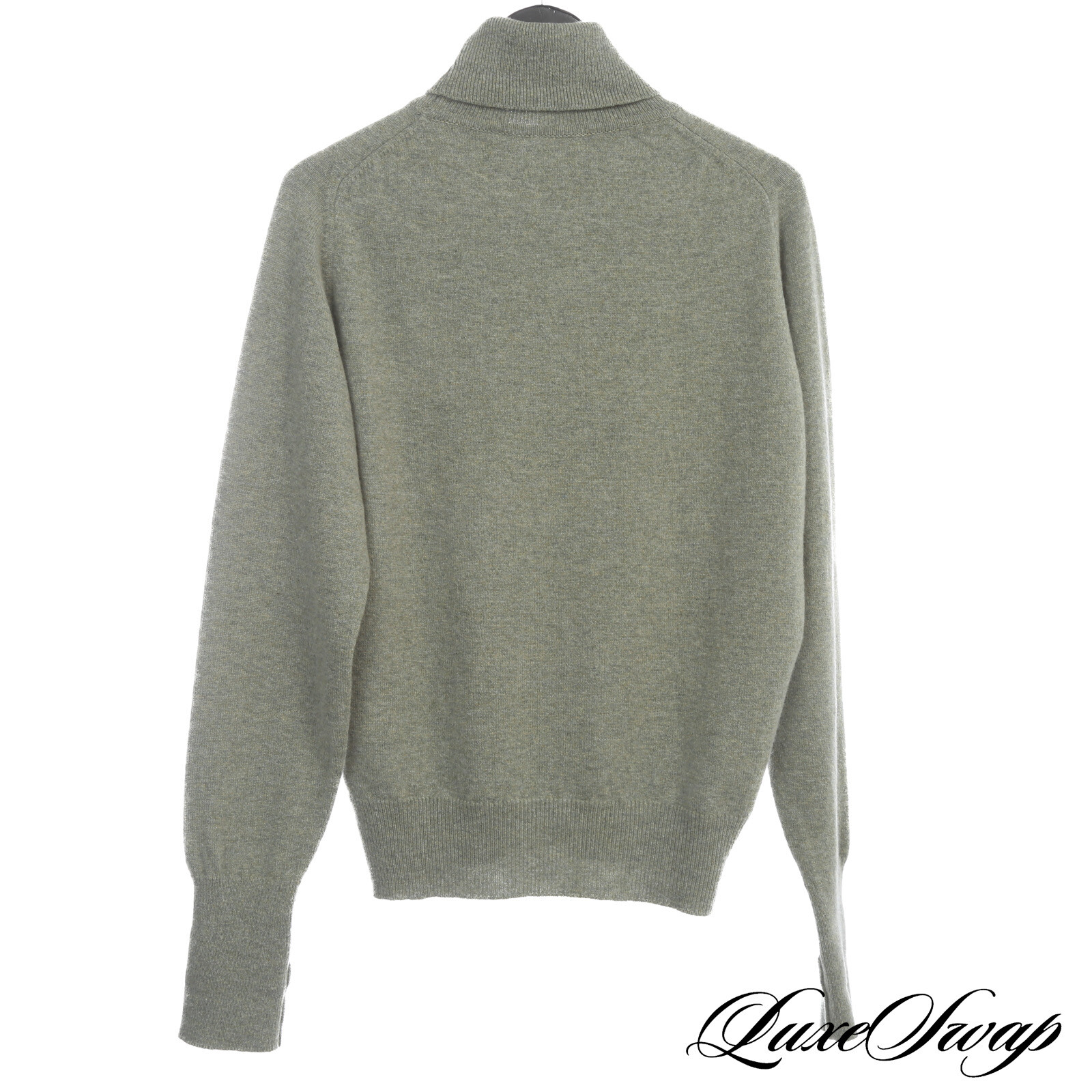 The Bruce Boyer Collection Rubato Made in Scotland Green Turtleneck