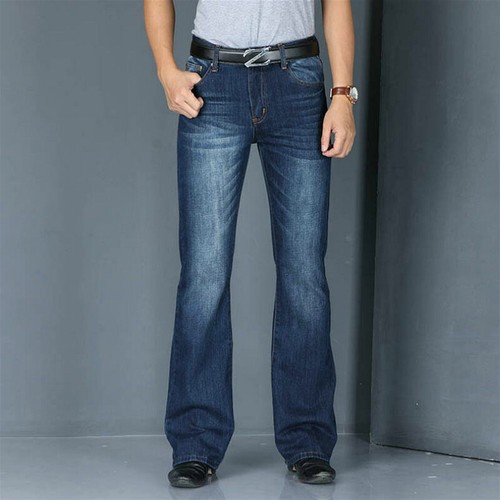 Retro 60s 70s Men Jeans Bell Bottom 