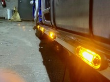UNIVERSAL STAINLESS  STEEL LIGHT BAR 100 CM Whit 4 LEDs LORRY TRUCK VAN
