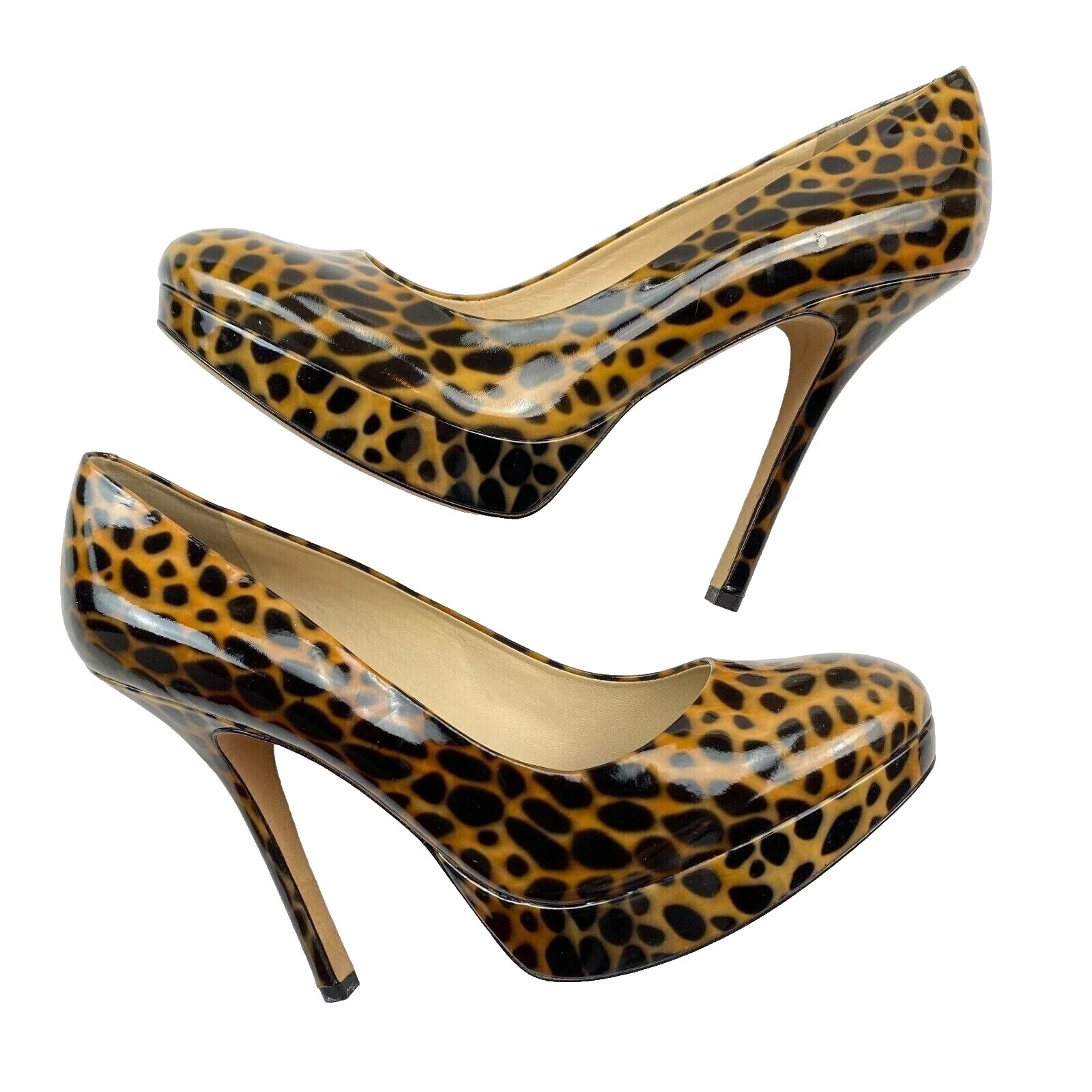 Туфли на каблуках из лакированной кожи с анималистическим принтом для женщин Joan & David