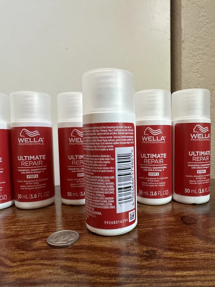 Lote 7 NUEVO Champú Wella Professionals ULTIMATE REPAIR Tamaño de Viaje 1.6oz/50ml Foto 2 de 3