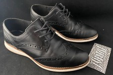 WOMENS COLE HAAN ORIGINAL GRAND WINGTIP OXFORD BLACK OPTIC WHITE LUNARGRAND SZ 6