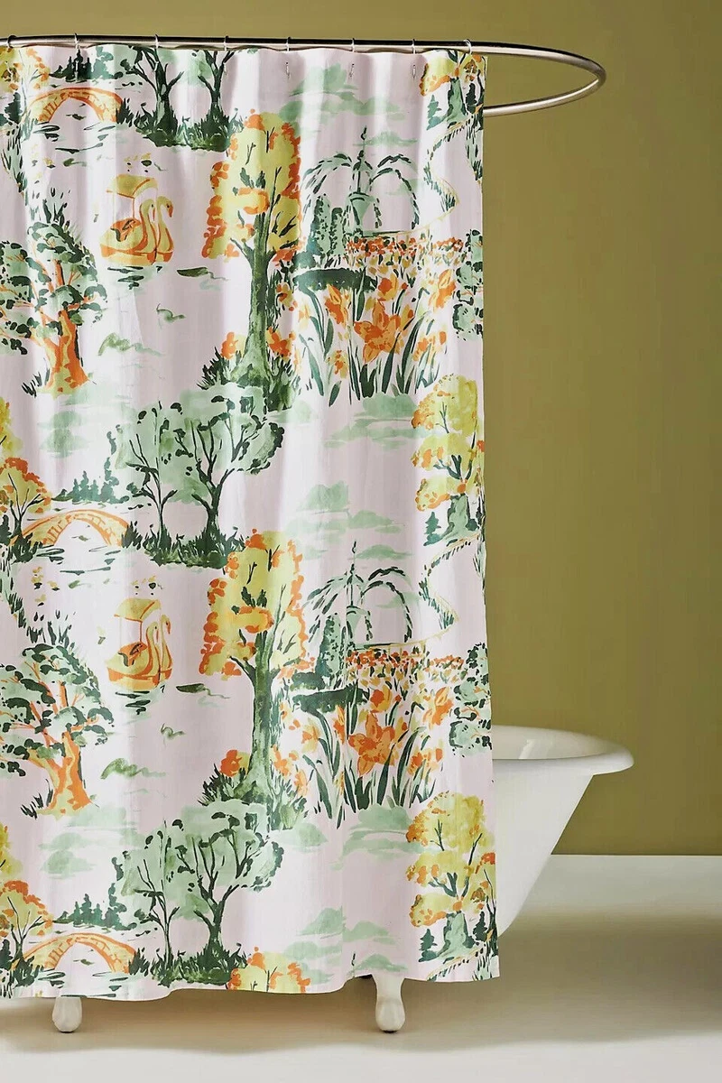 NEW Anthropologie Cheri Organic Cotton Shower Curtain eBay