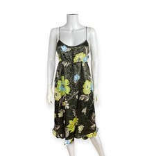 The Limited Vintage Y2K Floral Satin Wrinkle Dress 12