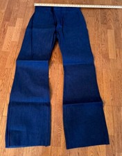 VTG NEW Denim Sailor Baker Pants Vietnam Military 38 X 35 Dark Selvedge