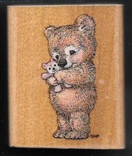 BEAR HUG TEDDY PLUSH LOVE LAUGH Character ALL NIGHT MEDIA 134E Rubber Stamp