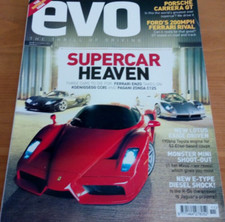 Evo magazine issue 61,November 2003,Carrera GT,Enzo,Zonda,Koenigsegg,Ford GT
