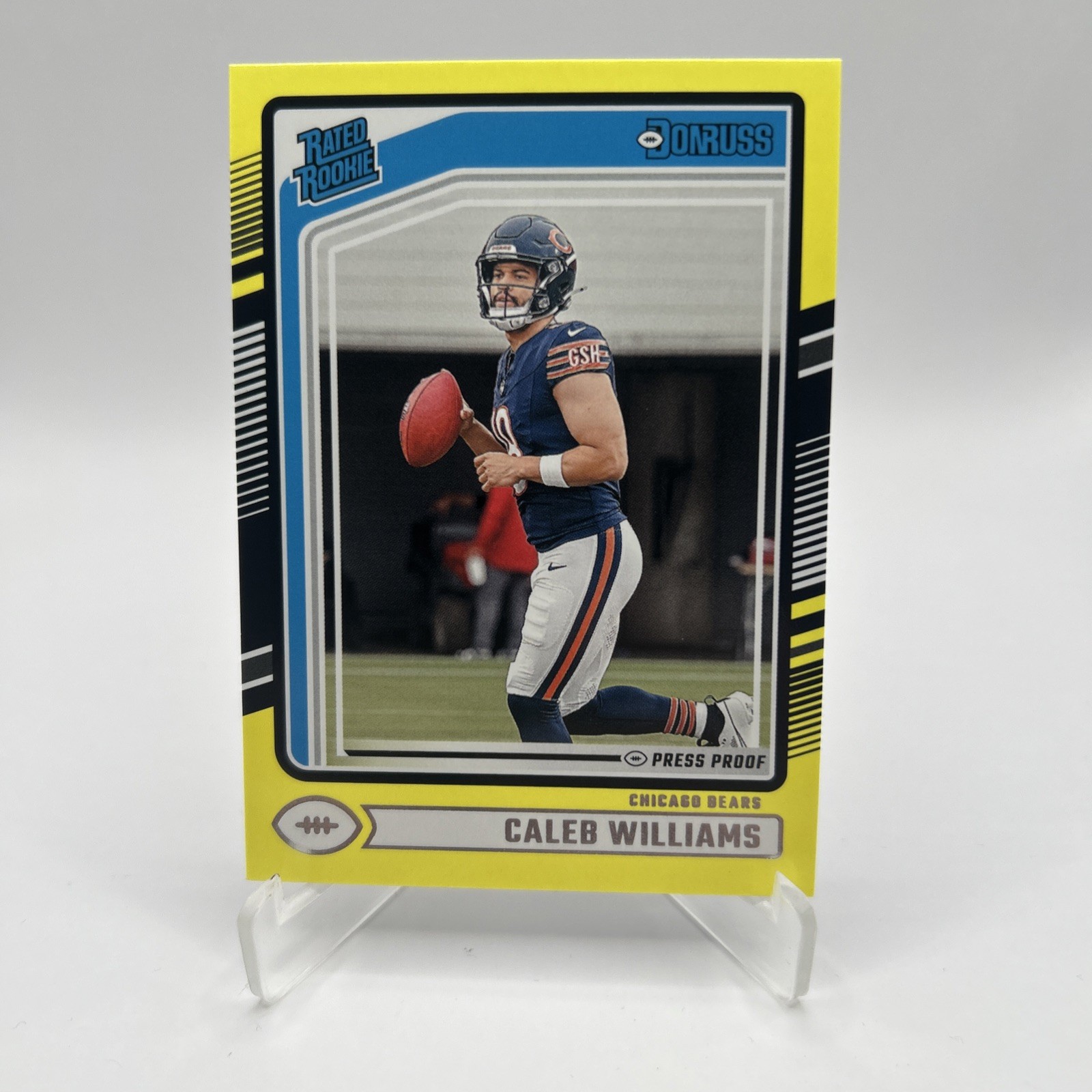 2024 Panini Donruss - Rated Rookie Caleb Williams #327 Press Proof Yellow (RC)