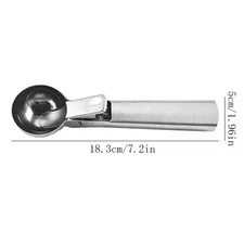 Stainless Steel Ice Cream Scoop – Dual Purpose Fruit Spoon Kitchen Tool Large