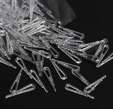 500 PCS U Shape Clear Plastic Alligator Clips Transparent Shirt
