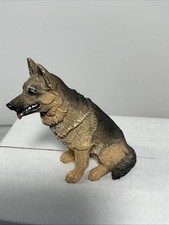 Mini Handpainted Resin German Shepherd Figurine Collectible 3  High
