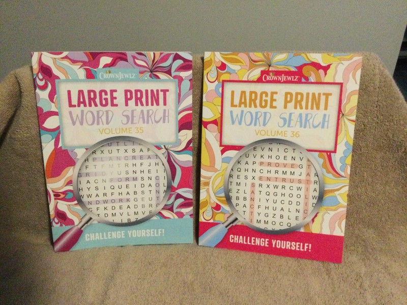 Large Print Word Search Puzzle Books Set Of 2 Volumes 35 & 36 NEW