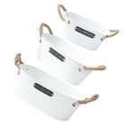  3 Pcs Flower Bucket Pot Outdoor Planter Pots for Indoor Plants Decorative Metal