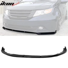 Fits 11-17 Honda Odyssey CK Style Front Bumper Lip Spoiler Unpainted Black PU