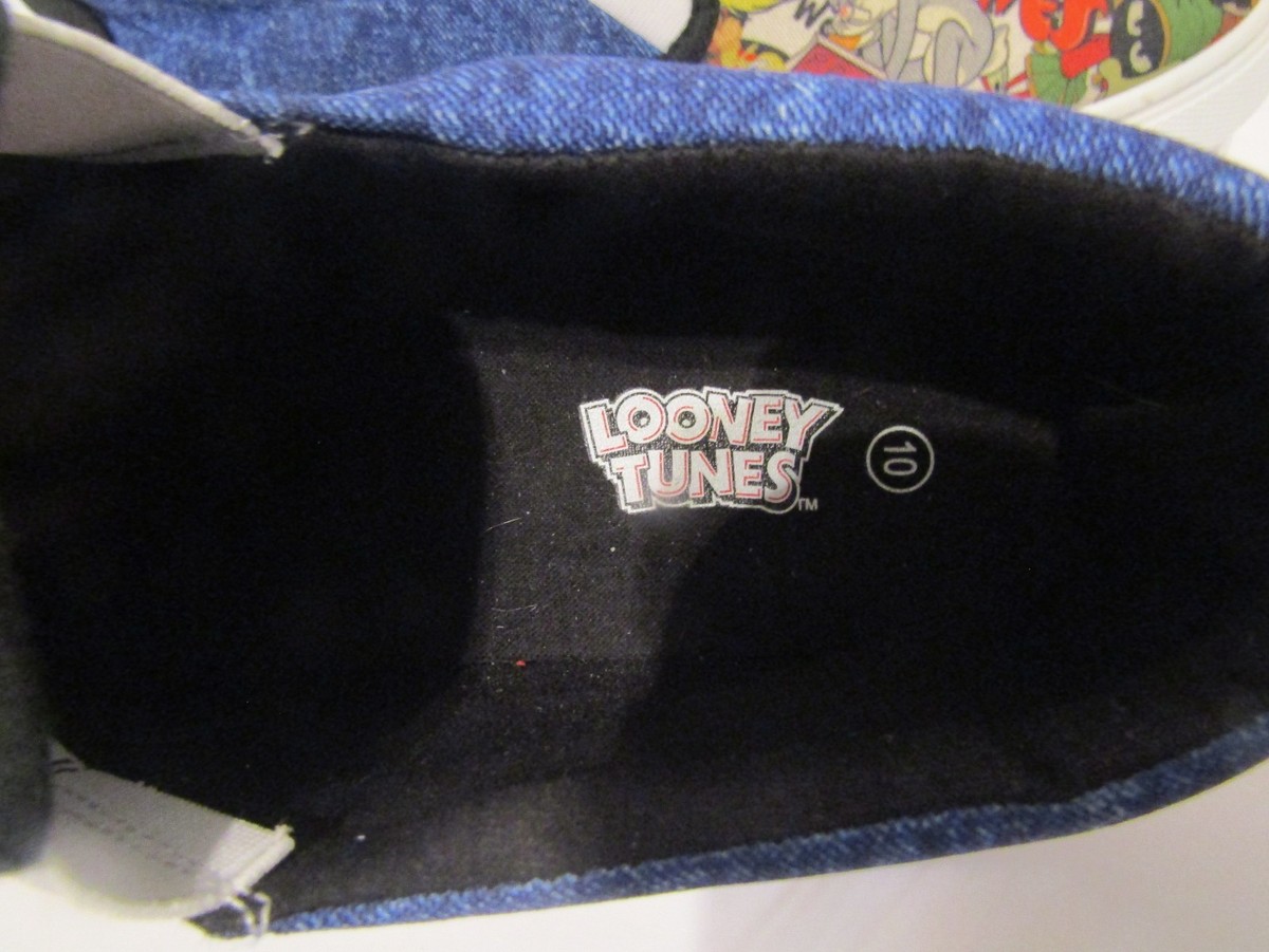 Looney Tunes Merrie Melodies That\'s All Folks! AOP Slip-On Sneakers Unisex Sz 10 Warner Brothers Looney Tunes That main image 3