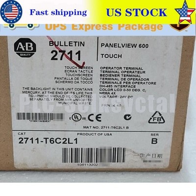 2711-T6C2L1 AB PANELVIEW 600 Ecran Tactile Fast Shipping 2711T6C2L1 US Free Tax
