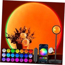 Sunset Lamp Projector with APP  Button Control, 360 Degree Rotation Color A