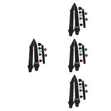 4 Sets Guitar Straps with Pick Pockets - Adjustable Padded Straps Set for